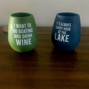 Silicone wine tumblers